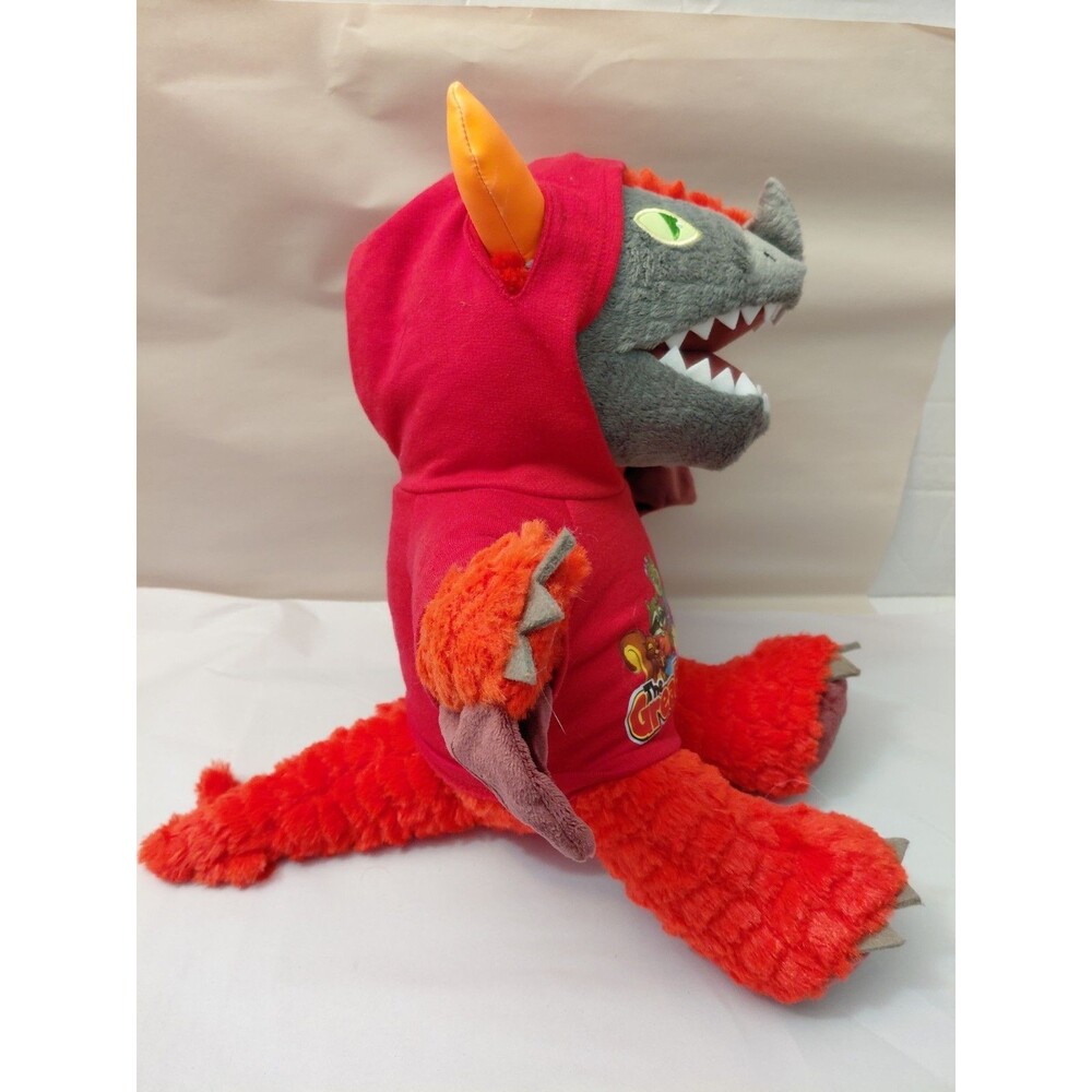 Great Wolf Lodge MagiQuest Plush Charlock Red Dragon Build A Bear Toy w Hoodie - Picture 2 of 6